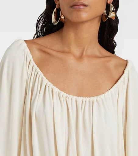 Yves Saint Laurent Ruffled jersey minidress 4