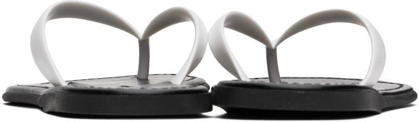 The Row White Beach Flip Flops