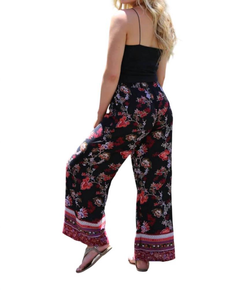 Angie Angie - Border Print Floral Pant