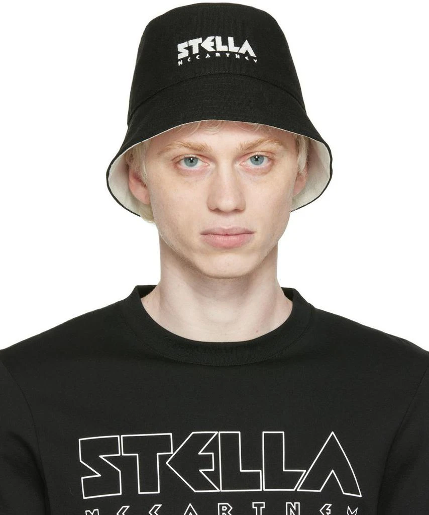 Stella McCartney Reversible Black & White Cotton Bucket Hat 1