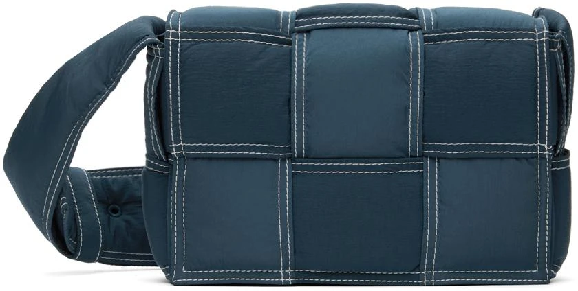 Bottega Veneta Navy Small Padded Tech Cassette Bag 1
