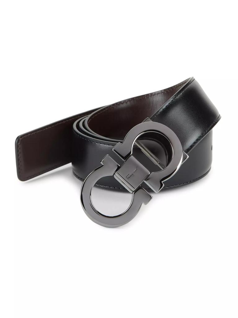 FERRAGAMO Gancini Buckle Adjustable Cut-to-Size Reversible Belt