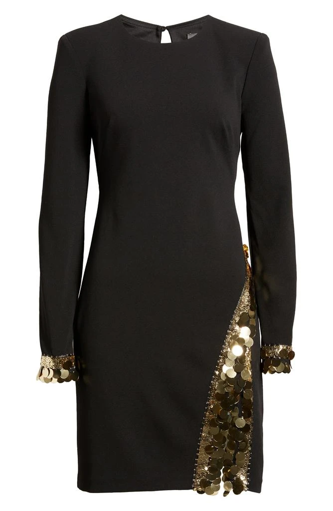 Vince Camuto Long Sleeve Sequin Jersey Minidress 5