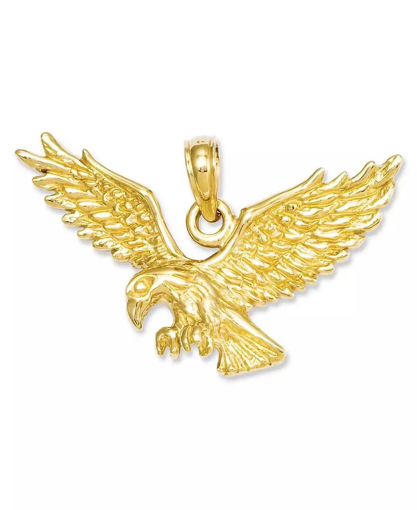 Macy
s 14k Gold Charm, Solid Polished Eagle Charm