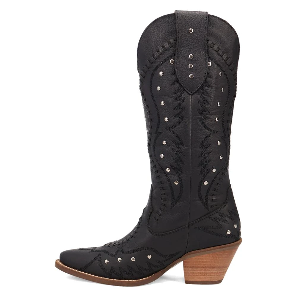 Dingo Pretty N' Pink Embroidered Studded Snip Toe Cowboy Boots 3