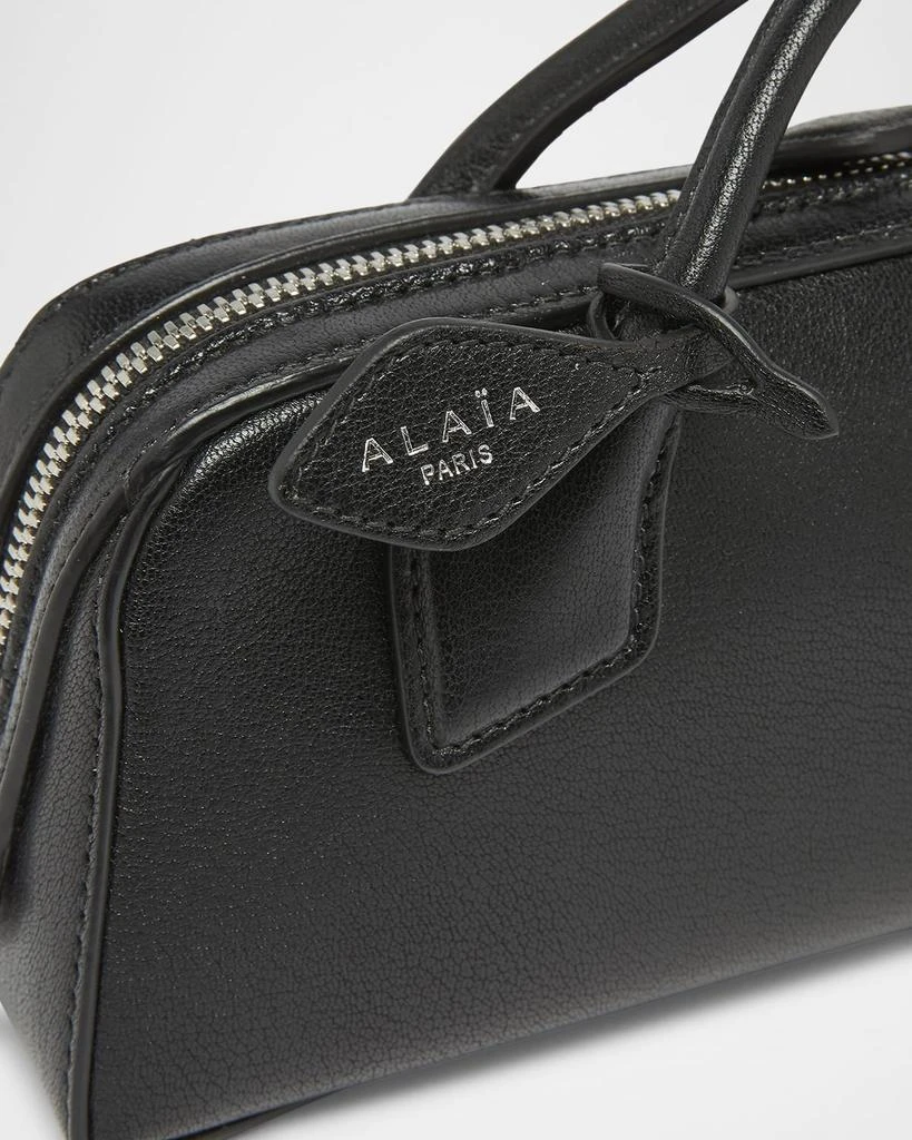 ALAIA Le Teckel Top-Handle Bag in Grained Leather 5