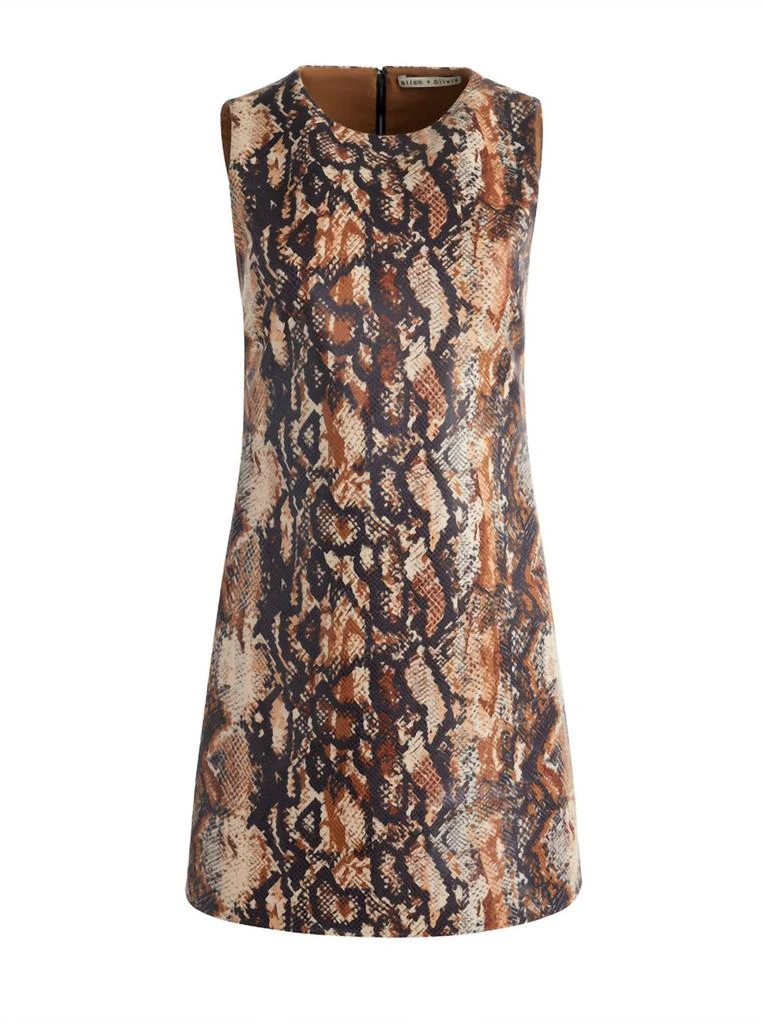 Alice + Olivia - Clyde Snake Aline Fitted Shift Dress  On Sale Now with Up  to 48% Off | Discover Exclusive Deals & Savings at BeyondStyle  Authentic  Alice + Olivia
