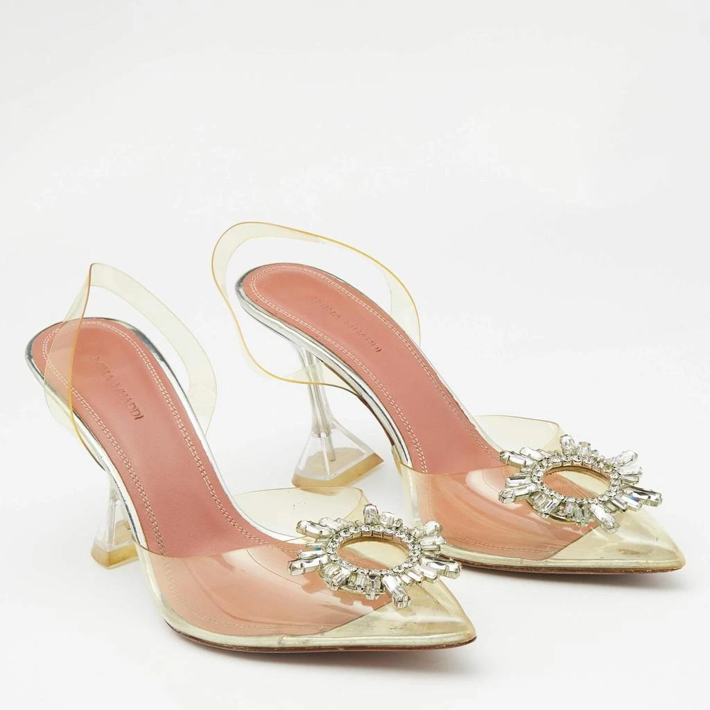Amina Muaddi Amina Muaddi Transparent PVC Begum Pointed Toe Pumps Size 39 4