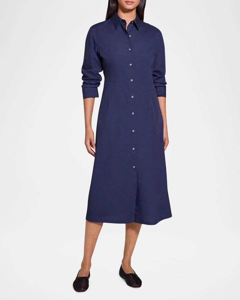 Theory Fixed-Sleeve Poplin Shirtdress 2