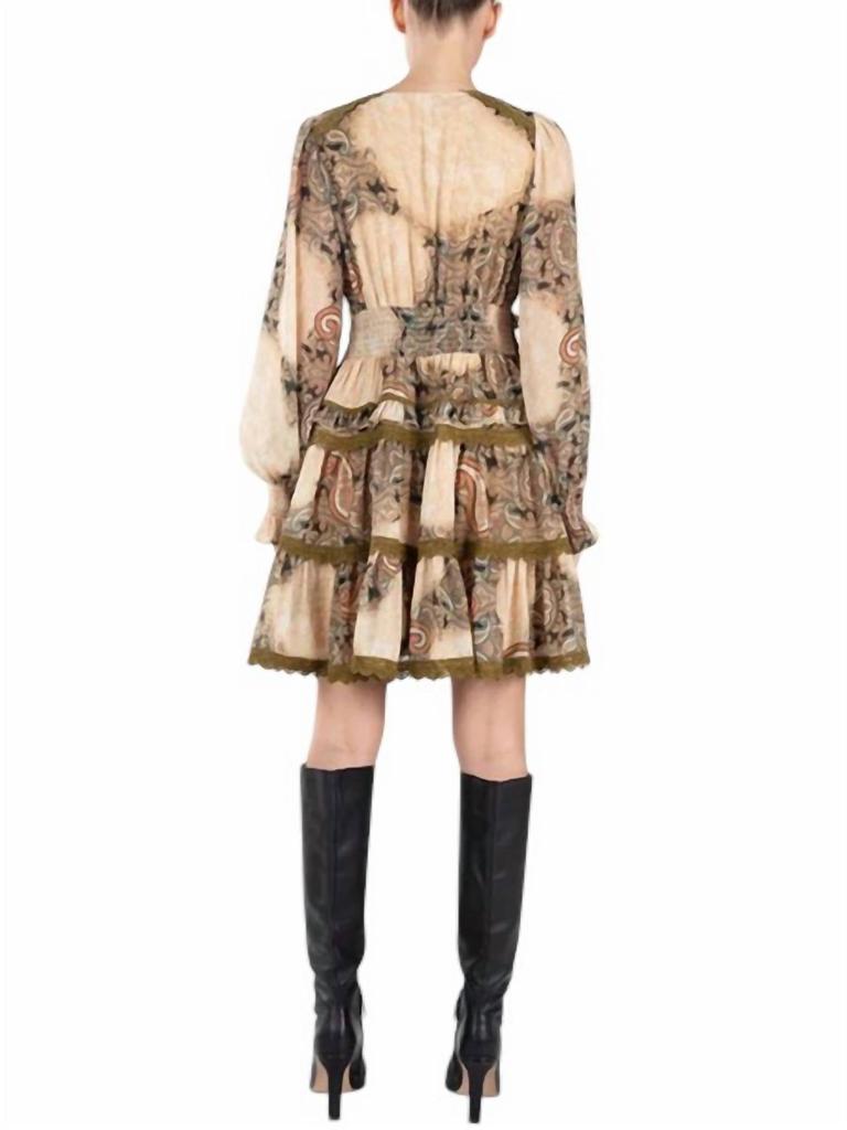Miss Me Miss Me - PAISLEY PRINT RUFFLED DRESS