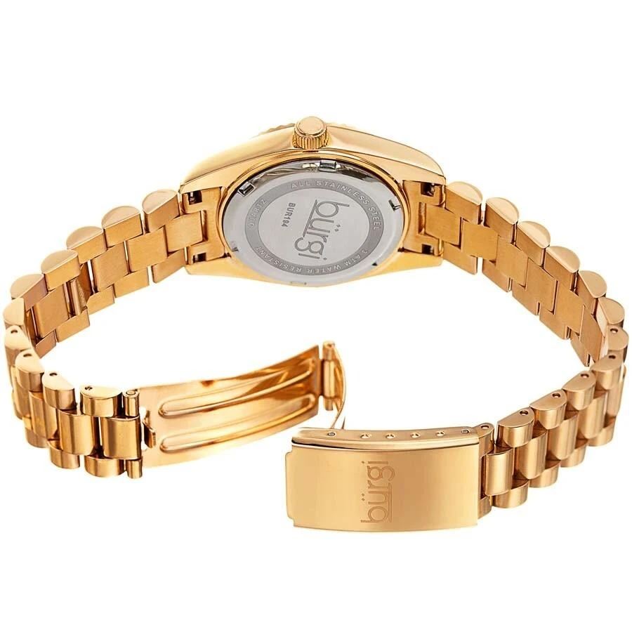 Burgi Designer Quartz Crystal Silver Dial Ladies Watch BUR194YG 3