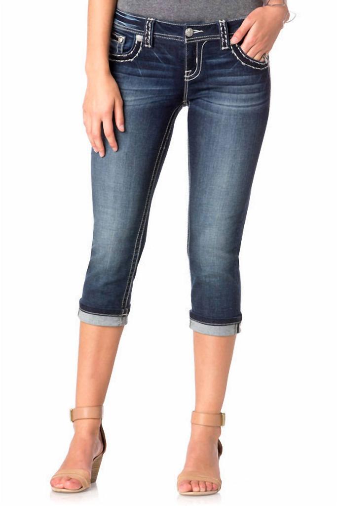 Miss Me Miss Me - Midnight Stitch Capri