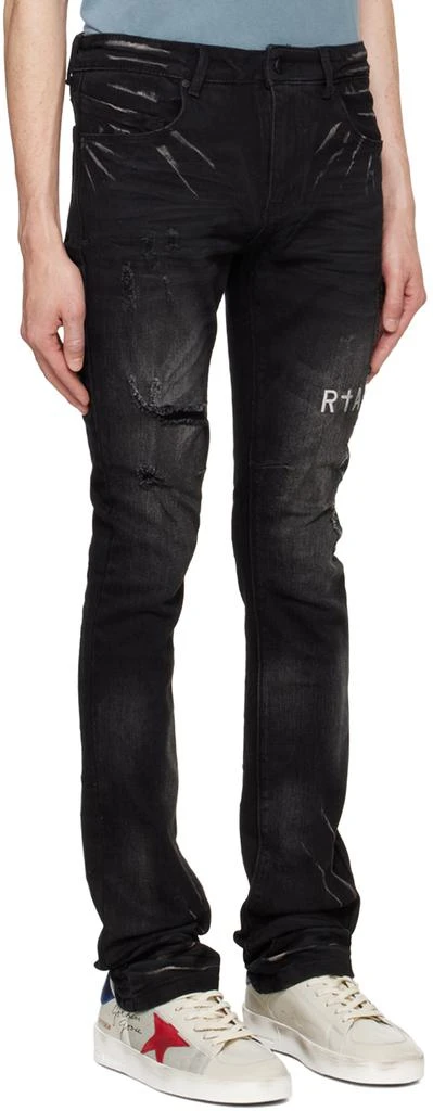 RTA Black Olivier Stacked Jeans 2