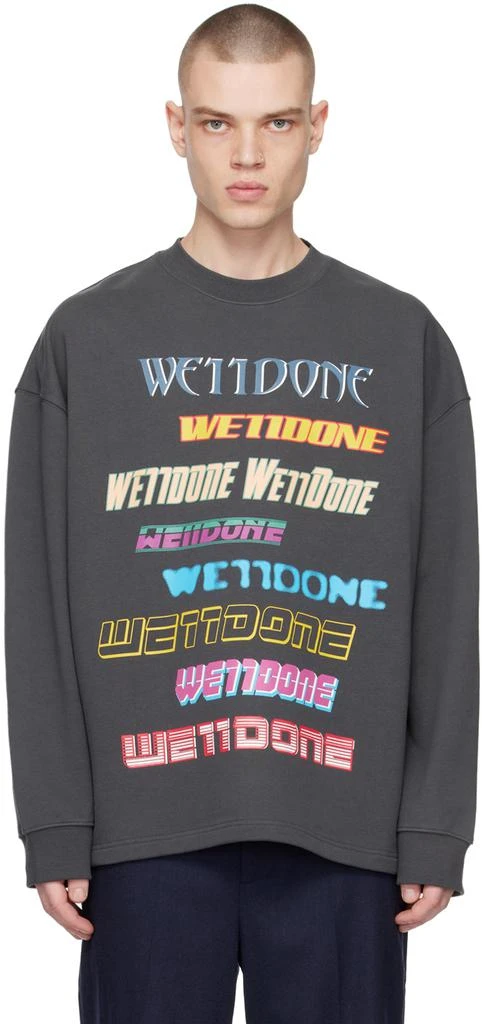 We11done Gray Printed Sweater 1