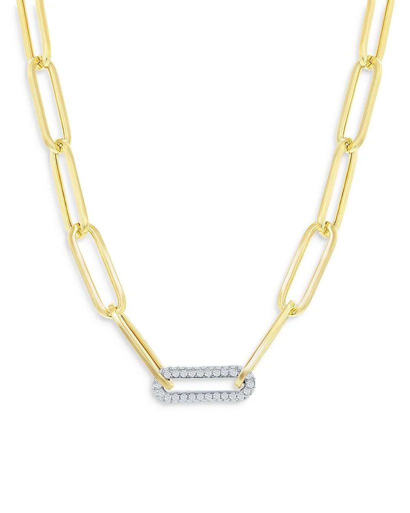 Bloomingdale's Diamond Paperclip Necklace in 14K White & Yellow Gold, 0.70 ct. t.w. 1