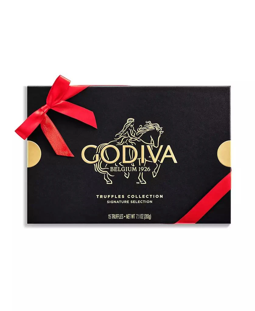 Godiva Holiday Signature Truffles Assorted Chocolate Gift Box with Red Ribbon, 15 Piece 2