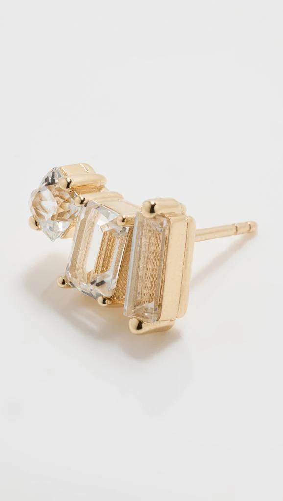 Suzanne Kalan Triple Mixed Shaped White Topaz Earrings 4
