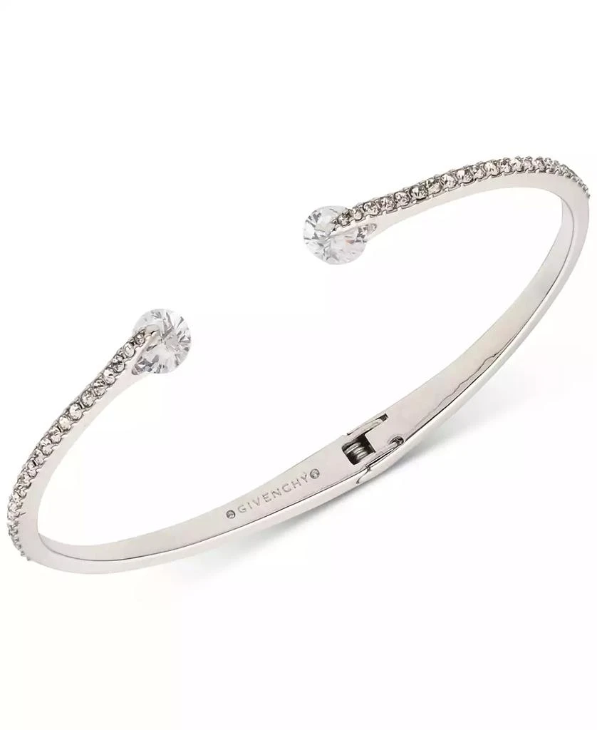 Givenchy Crystal & Pavé Hinged Bangle Bracelet 1