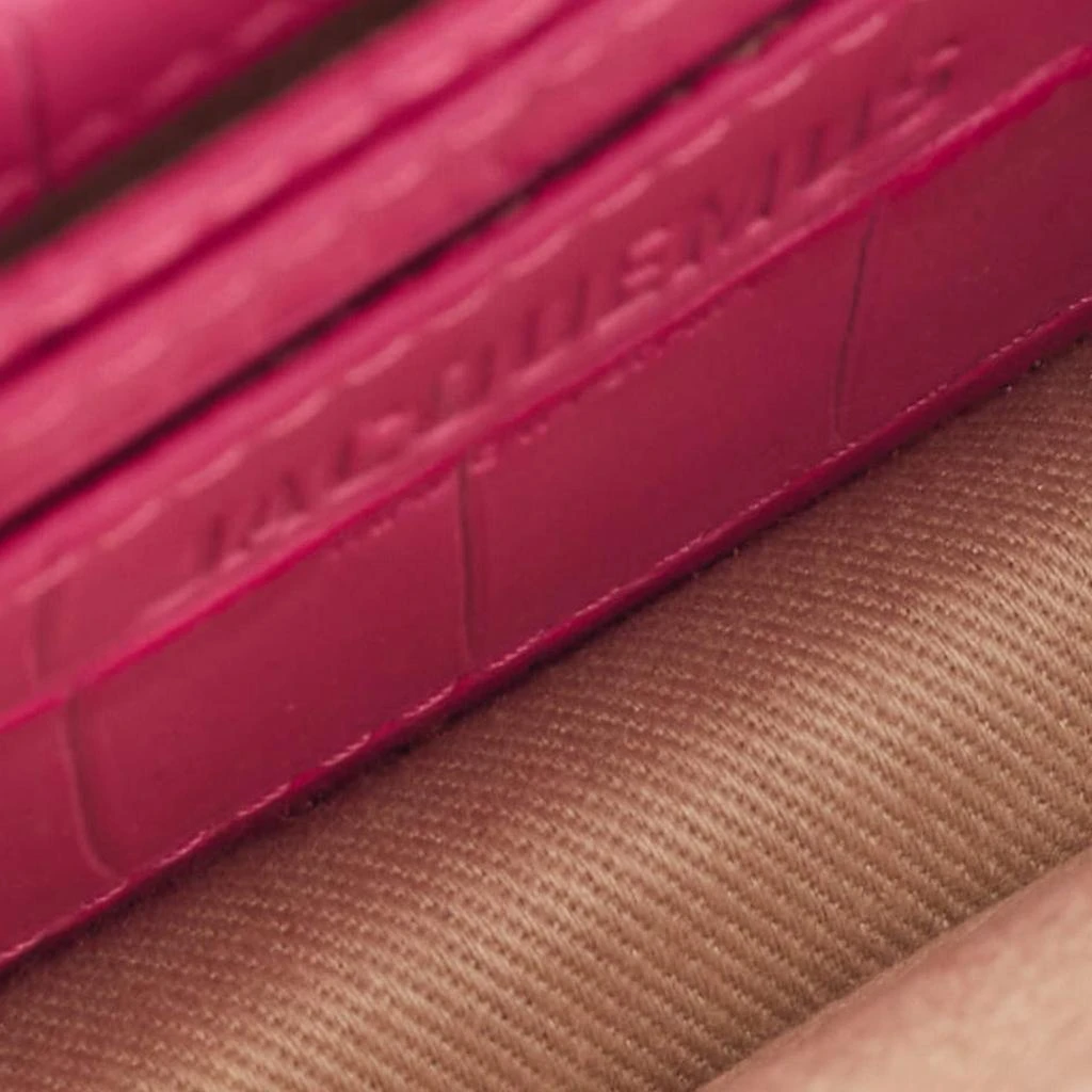 Jacquemus Jacquemus Pink Croc Embossed Leather La Ceinture Bello Double Tour Belt Bag 7