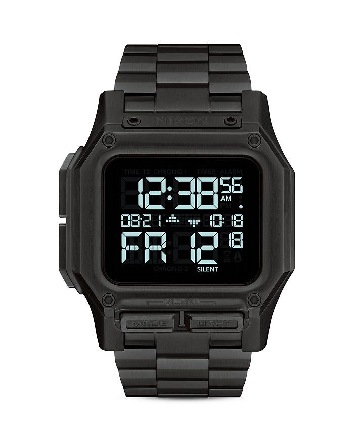 Nixon Regulus All-Black Link Bracelet Watch, 46mm