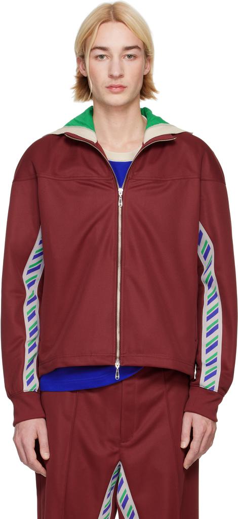 Asics NOVALIS Burgundy Styrax Track Jacket