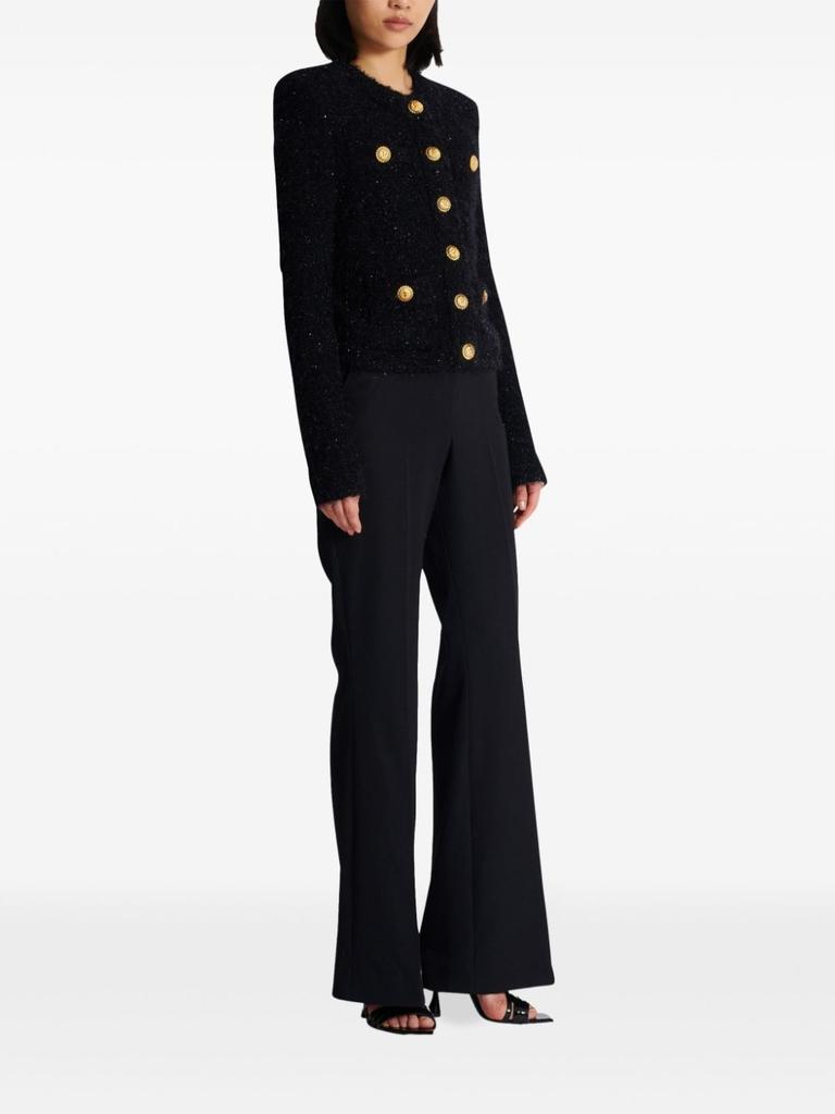 ジャケット BALMAIN BUTTONED MAZE TWEED JACKET (DF1SK249KG43 0PA NOIR) Balmain Buttoned Maze Tweed Jacket in Black | marais