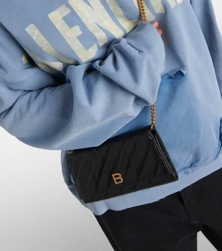 Balenciaga Crush quilted leather wallet on chain 2