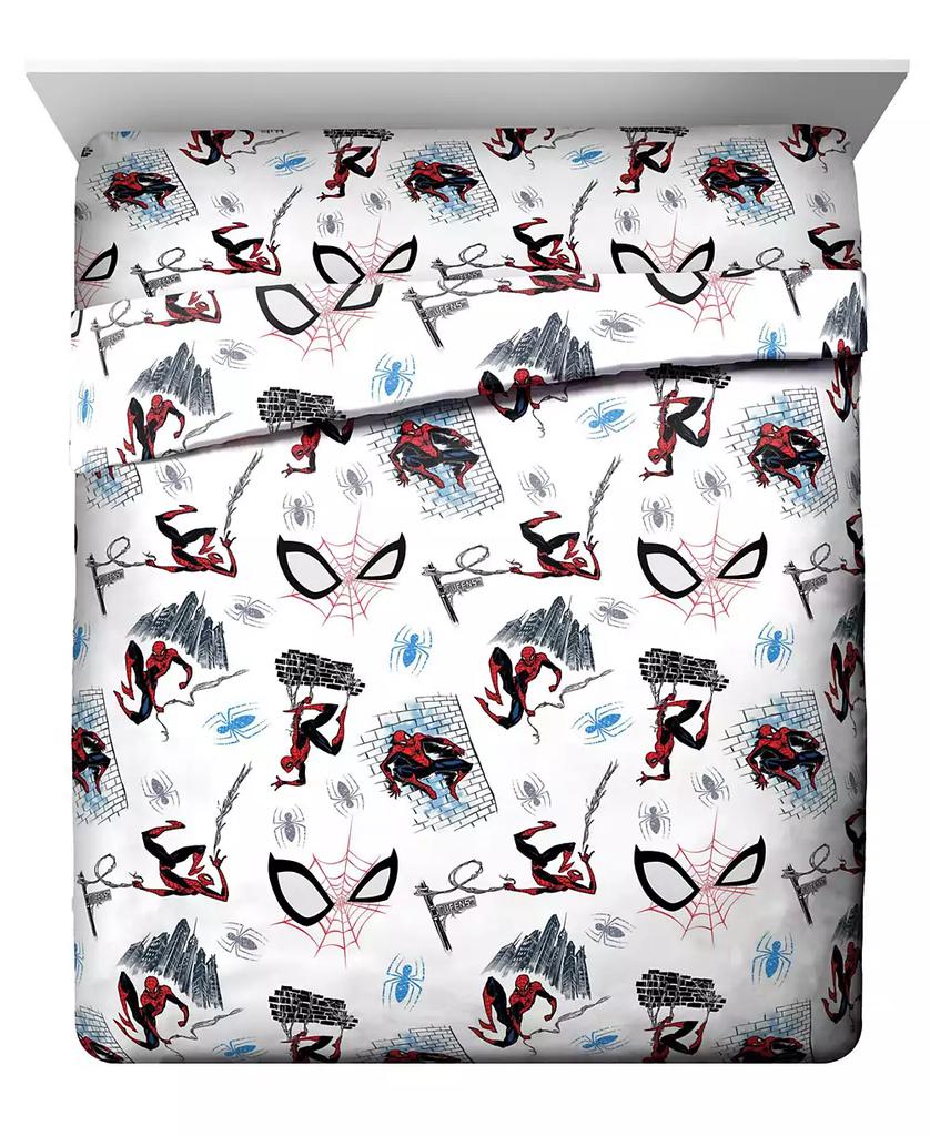 Spider-Man Spiderman Crawl Queen Sheet Set, 4 Pieces