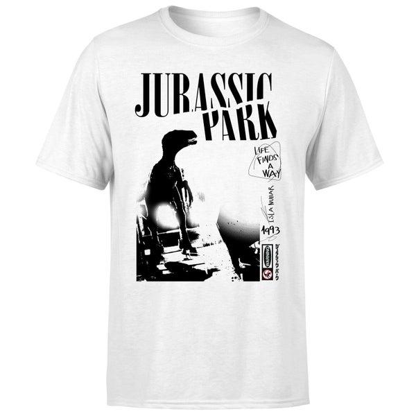 Jurassic Park Jurassic Park Isla Nublar Punk Men's T-Shirt - White