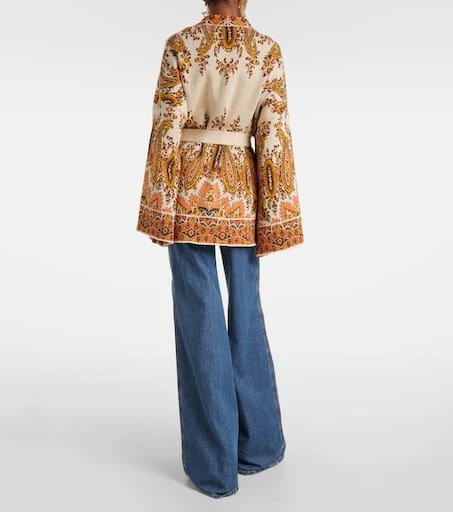 ETRO Jacquard cotton-blend wrap cardigan 3