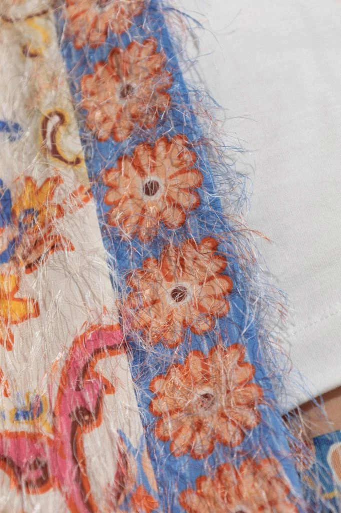 ETRO Etro Patterned Fringed Knit Cardigan 4