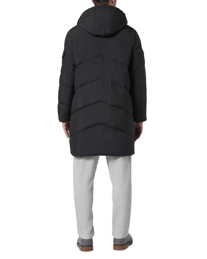 Andrew Marc Sullivan Chevron Quilted Knee Length Parka with Hood 2