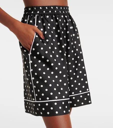 Dolce 
Gabbana Polka-dot silk twill shorts 4