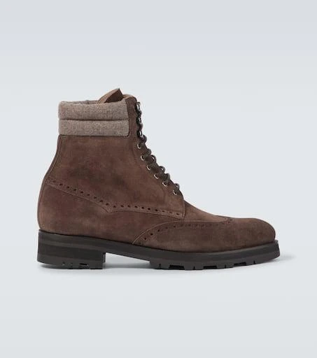 Manolo Blahnik Sapele suede lace-up boots 1