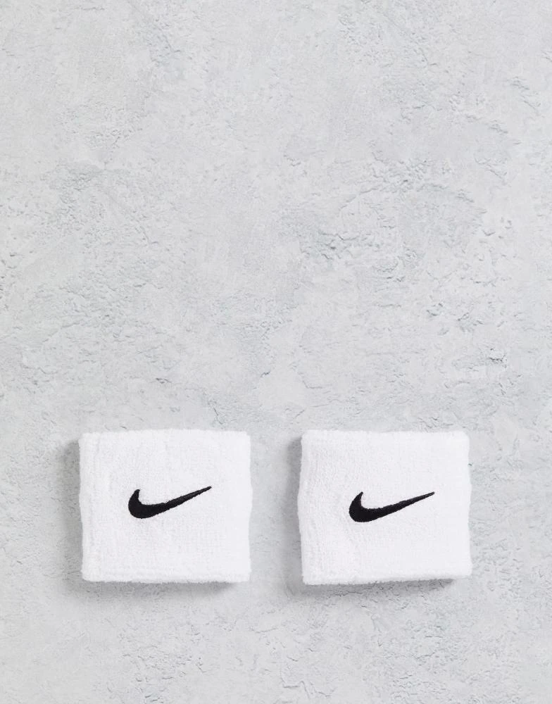 NIKE Nike swoosh wristbands 2 pk in white and black 1