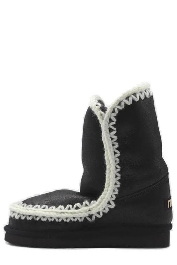Mou Mou Eskimo Contrast-Stitched Wedge Ankle Boots 2