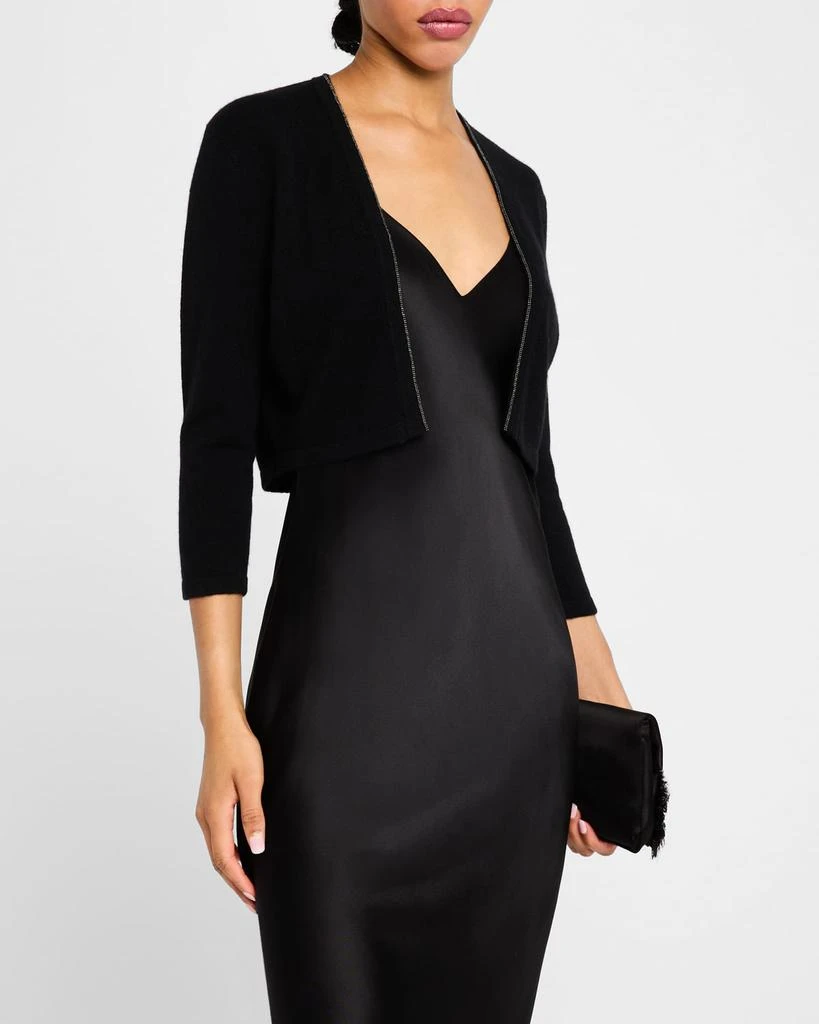 Neiman Marcus Cashmere Chain-Trim Shrug 4
