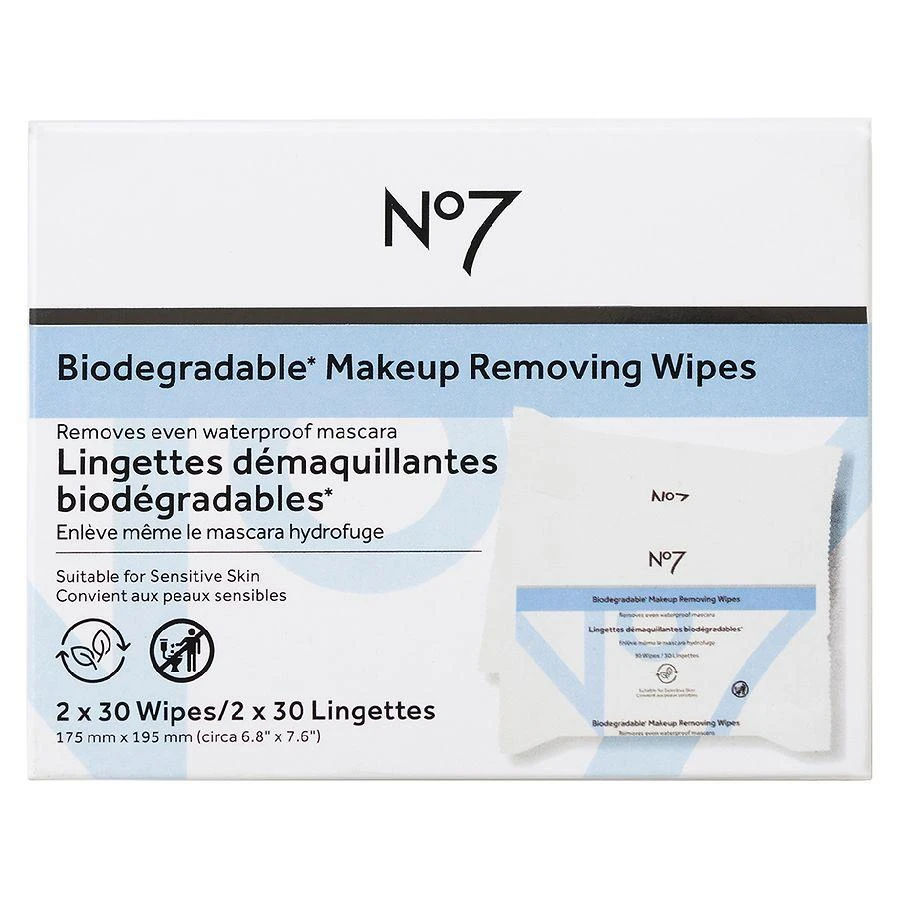 No7 Biodegradable Makeup Removing Wipes 1