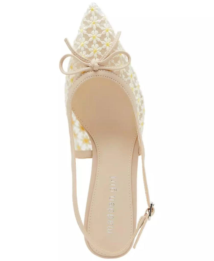 Madden Girl Vogue-M Kitten-Heel Slingback Bow Pumps 4