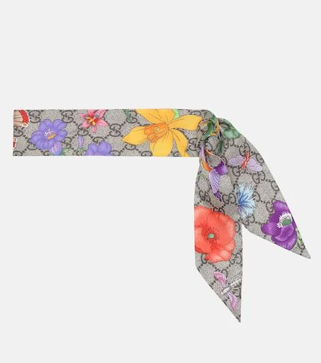 Gucci GG Flora silk neck tie 1