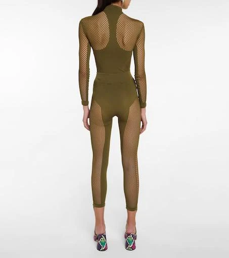 The Attico Jersey and mesh stirrup leggings 3