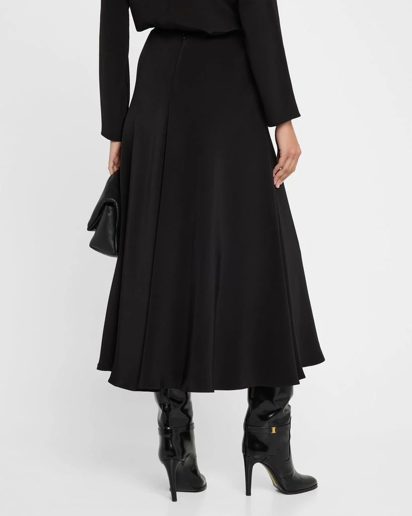 Brandon Maxwell Millie Full Flared Silk Skirt 3