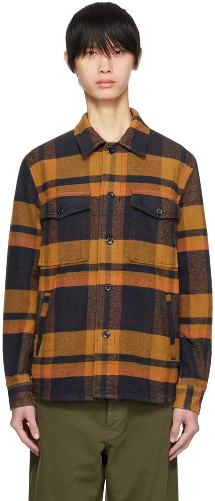 Norse Projects Orange & Navy Julian Shirt 1