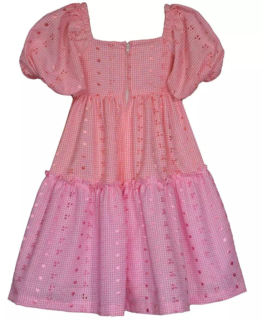 Bonnie Jean Toddler Girls 2-Piece Tiered Eyelet Dress and Matching Hat Set 4
