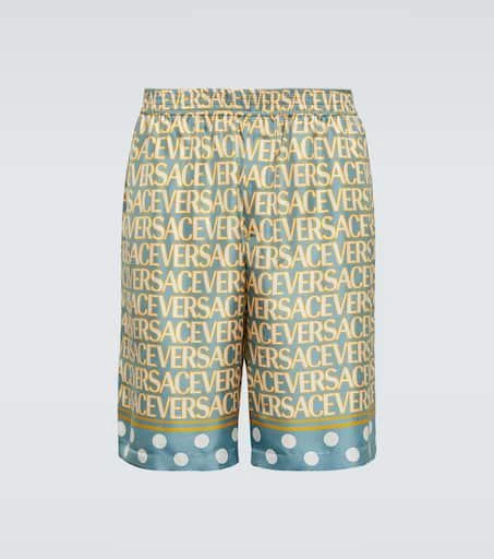 Versace Versace Allover silk shorts 1