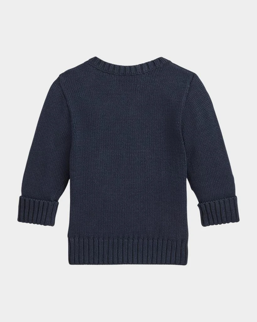 Ralph Lauren Boy's Festive Polo Bear Intarsia Sweater, Size 3M-24M 2