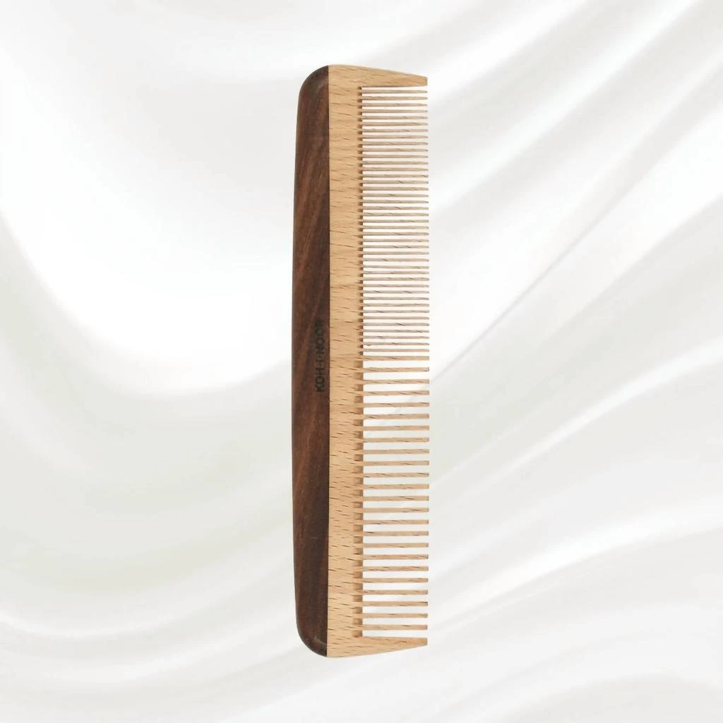 Koh-I-Noor Beauty USA Koh-I-Noor Beauty Usa - Women
s Legno Beech And Kotibe Wood Wide And Close Spread Tooth Comb 2