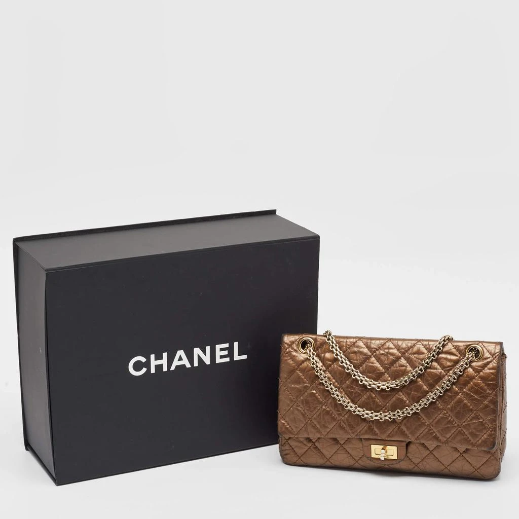 Chanel Chanel Metallic Brown Quilted Aged Leather Reissue 2.55 Classic 226 Flap Bag 13