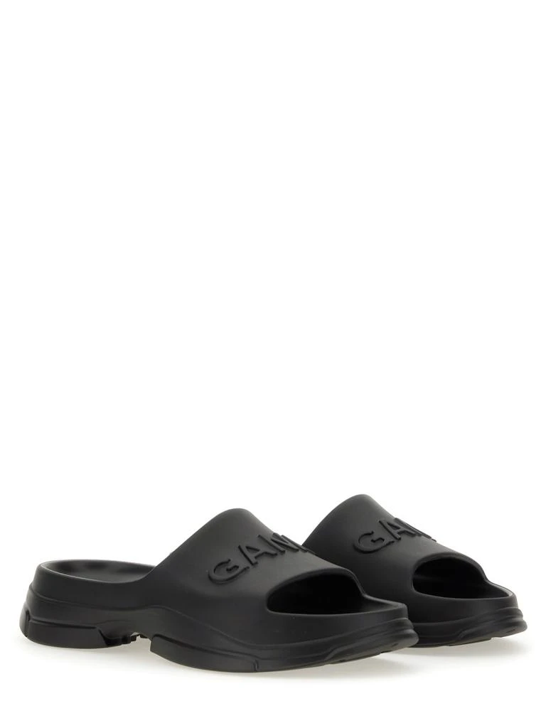 Ganni SLIDE SANDAL WITH LOGO 3