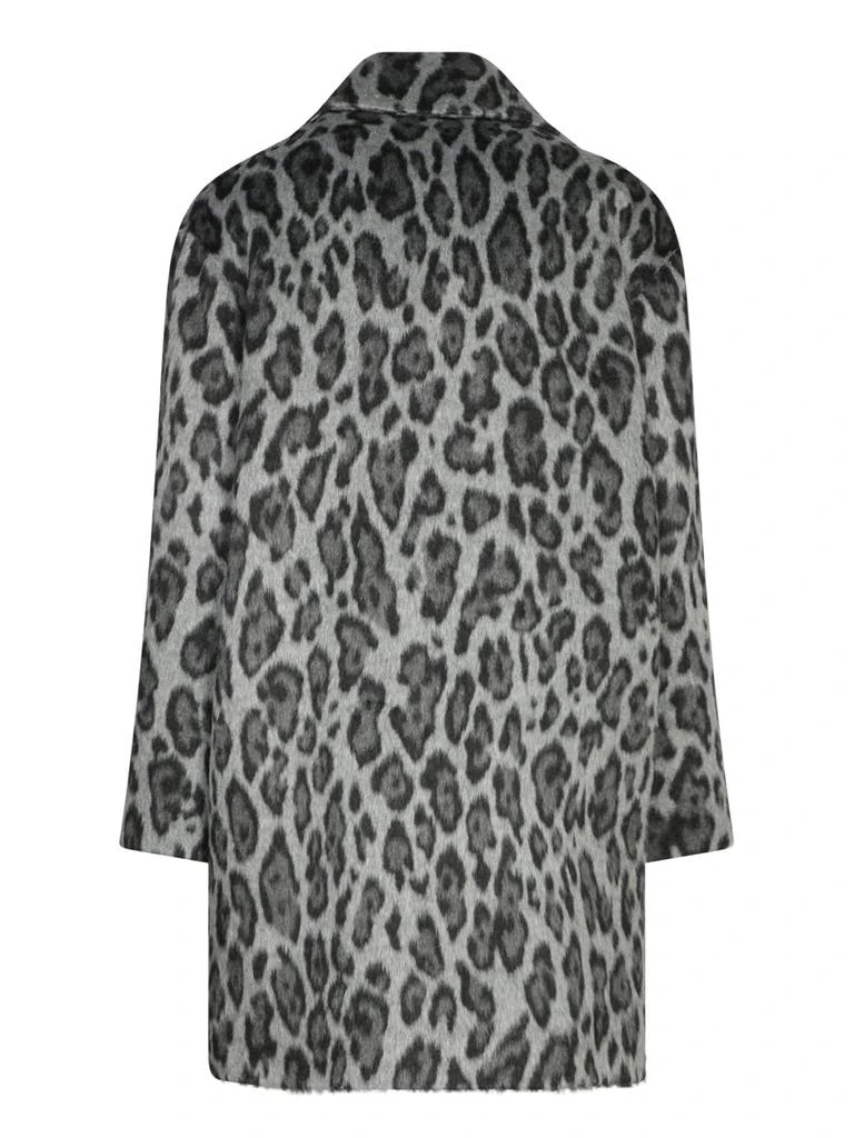 TAGLIATORE Tagliatore Leopard-Print Straight Hem Coat 2